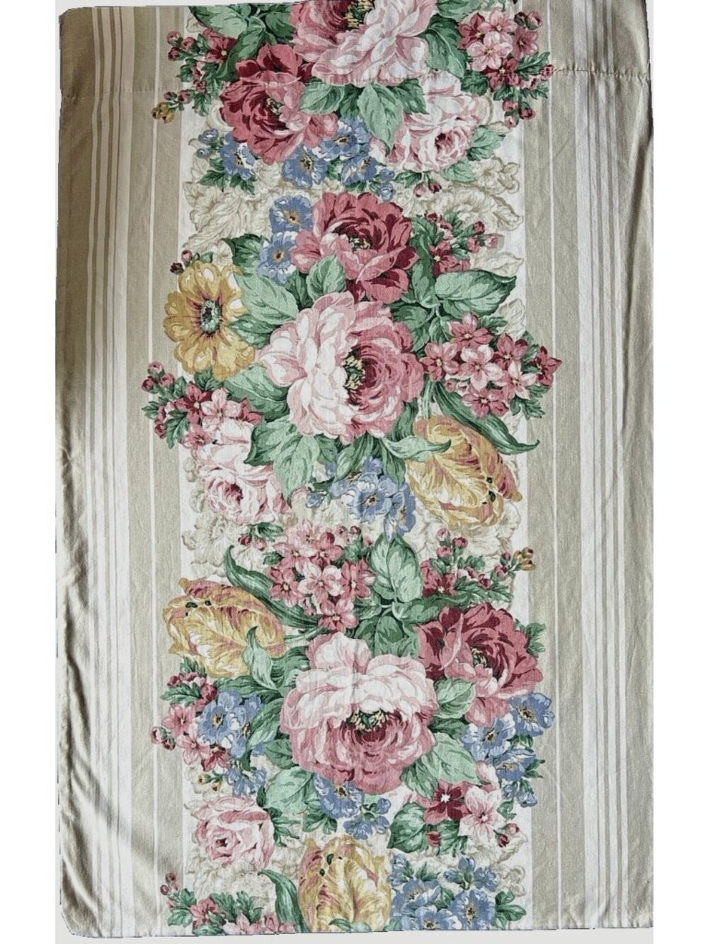 DAN RIVER Floral Pillowcase Standard No-Iron PERCALE Made in USA  Vintage